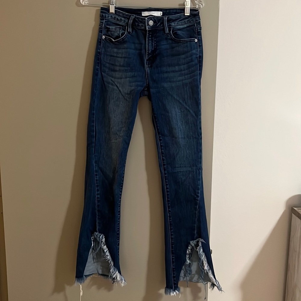 Hidden distressed jeans